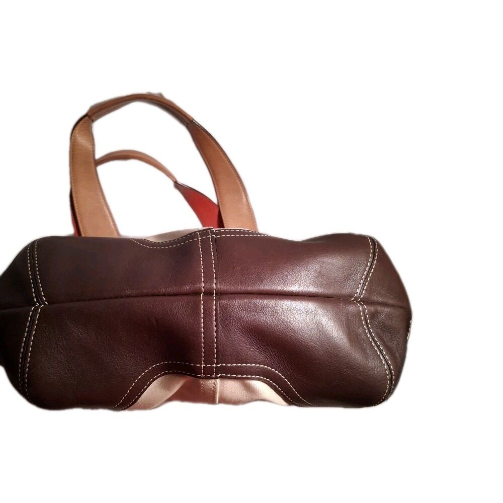 Authentic Coach Handbag, Canvas And Leather, Beige, Shoulder Bag. - Picture 5 of 16